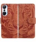 For Infinix Hot 20s Tiger Embossing Pattern Leather Phone Case(Brown)