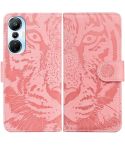 For Infinix Hot 20s Tiger Embossing Pattern Leather Phone Case(Pink)