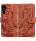For Tecno Pova Neo 2 Tiger Embossing Pattern Leather Phone Case(Brown)