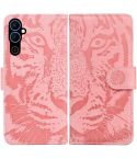 For Tecno Pova Neo 2 Tiger Embossing Pattern Leather Phone Case(Pink)