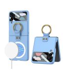 For Samsung Galaxy Z Flip4 GKK MagSafe Ultrathin Integrated Shockproof Phone Case with Ring Holder(Blue)