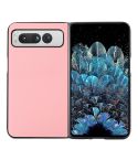 For Google Pixel Fold Two-color Litchi Texture PU Phone Case(Pink)