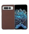 For Google Pixel Fold Carbon Fiber Texture Shockproof Phone Case(Brown)
