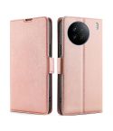 For vivo X90 Ultra-thin Voltage Side Buckle Horizontal Flip Leather Phone Case(Rose Gold)