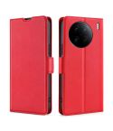 For vivo X90 Pro+ Ultra-thin Voltage Side Buckle Horizontal Flip Leather Phone Case(Red)