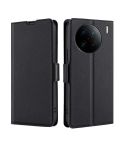 For vivo X90 Pro+ Ultra-thin Voltage Side Buckle Horizontal Flip Leather Phone Case(Black)