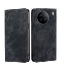 For vivo X90 RFID Anti-theft Brush Magnetic Leather Phone Case(Black)