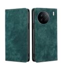 For vivo X90 RFID Anti-theft Brush Magnetic Leather Phone Case(Green)