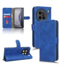 For  vivo X90 Pro+ Skin Feel Magnetic Flip Leather Phone Case(Blue)