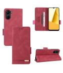 For vivo Y16 4G Magnetic Clasp Flip Leather Phone Case(Red)