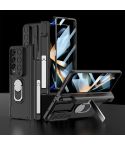 For Samsung Galaxy Z Fold4 GKK Integrated Magnetic Folding Phone Case with Pen Case(Black)