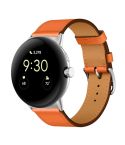 For Google Pixel Watch Genuine Leather Watch Band(Orange)