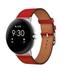 For Google Pixel Watch Genuine Leather Watch Band(Red)