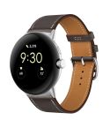 For Google Pixel Watch Genuine Leather Watch Band(Gray Brown)