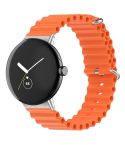 For Google Pixel Watch Ocean Silicone Watch Band(Orange)