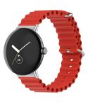 For Google Pixel Watch Ocean Silicone Watch Band(Red)