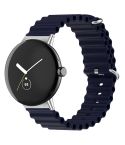 For Google Pixel Watch Ocean Silicone Watch Band(Midnight Color)