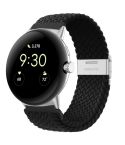For Google Pixel Watch Metal Buckle Nylon Watch Band(Black)