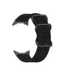 For Google Pixel Watch Three-ring Black Buckle Nylon Watch Band(Black)