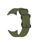 For Google Pixel Watch Three-ring Black Buckle Nylon Watch Band(Army Green)