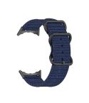 For Google Pixel Watch Three-ring Black Buckle Nylon Watch Band(Blue)