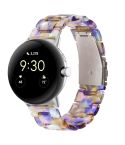 For Google Pixel Watch Three-beads Resin Watch Band(Blue Ocean)