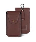 For 6.7 inch Mobile Phone PU Waist Bag(Brown)