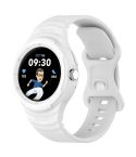 For Google Pixel Watch Leather Texture Silicone Integrated Watch Band(White)