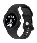 For Google Pixel Watch Leather Texture Silicone Integrated Watch Band(Black)