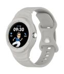 For Google Pixel Watch Leather Texture Silicone Integrated Watch Band(Light Grey)