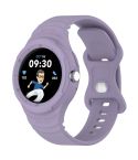 For Google Pixel Watch Leather Texture Silicone Integrated Watch Band(Purple)