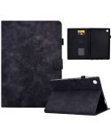 Peony Butterfly Embossed Leather Tablet Case For Huawei MatePad T 10 / T 10s / Honor Tablet Enjoy 2 / Pad X6 / Pad 6(Black)