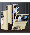 For Honor Magic VS GKK Magnetic Hinge Flip Leather Phone Case with Holder(Gold)