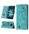 For Nokia C200 Skin-feel Embossed Leather Phone Case(Green)