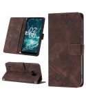 For Nokia C200 Skin-feel Embossed Leather Phone Case(Brown)
