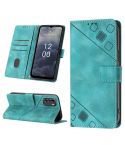 For Nokia G60 Skin-feel Embossed Leather Phone Case(Green)