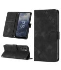 For Nokia G60 Skin-feel Embossed Leather Phone Case(Black)