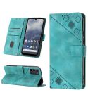 For Nokia G100 Skin-feel Embossed Leather Phone Case(Green)