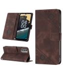 For Nokia G400 Skin-feel Embossed Leather Phone Case(Brown)
