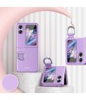 For OPPO Find N2 Flip Skin Feel Ultra-thin Ring Buckle Shockproof Phone Case(Purple)