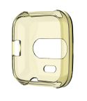For Fitbit Versa Lite Smart Watch Silicone Protective Case(Transparent Yellow)