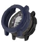 For Garmin Instinct Crossover Armor Hollow Watch Protective Case(Midnight Blue)