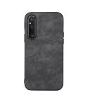 For Sony Xperia 1 V Morocco Texture PU Phone Case(Black)