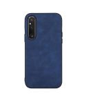 For Sony Xperia 1 V Morocco Texture PU Phone Case(Blue)