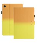 For Honor Pad 6 / X6 / Huawei MatePad T10 / T10S Stitching Gradient Leather Tablet Case(Orange Yellow)