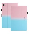 For Honor Pad 6 / X6 / Huawei MatePad T10 / T10S Stitching Gradient Leather Tablet Case(Pink Blue)