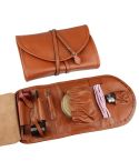 FIREDOG CL08 Leather Pipe Tobacco Storage Bag(Brown Rope)