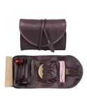 FIREDOG CL08 Leather Pipe Tobacco Storage Bag(Black Brown Rope)