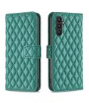 For Samsung Galaxy A24 4G Diamond Lattice Wallet Leather Flip Phone Case(Green)