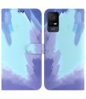 For TCL 408 Watercolor Pattern Flip Leather Phone Case(Winter Snow)